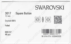 SWAROVSKI 3017 12MM CRYSTAL M factory pack