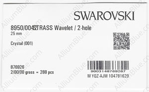 SWAROVSKI 8950 NR 004 225 CRYSTAL B factory pack