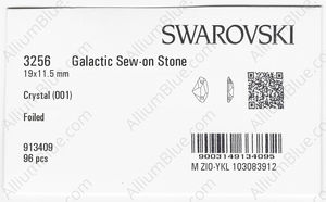 SWAROVSKI 3256 19X11.5MM CRYSTAL F factory pack